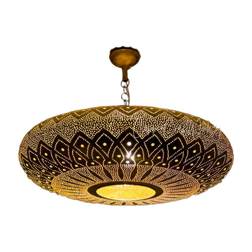 Hand-hammered copper pendant chandelier